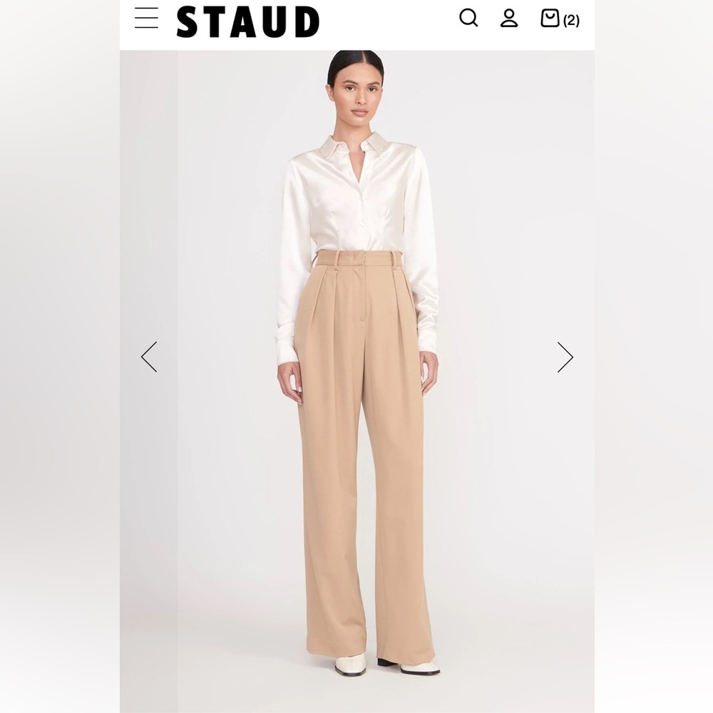 NWT Staud Luisa pant in camel